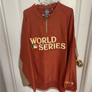 2011 Majestic World Series pullover windbreaker jacket size L